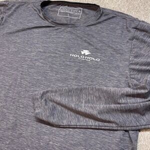 Anetik Holo Holo Charters Kauai Sun Shirt Mens Large Gray UPF 30 Performance